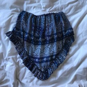 Strapless bandana tube top
